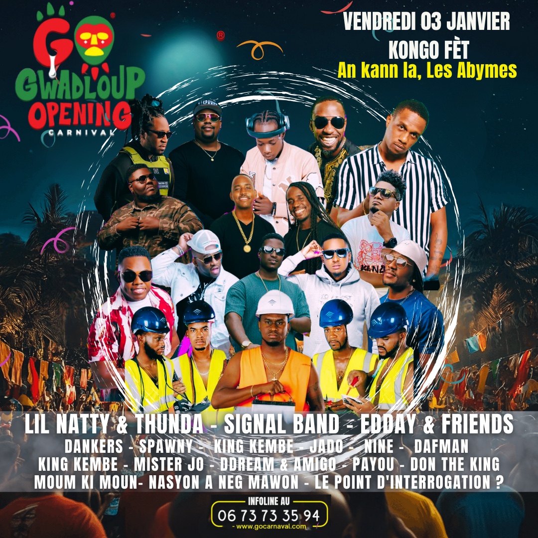 kongo fet gwadloup opening carnaval