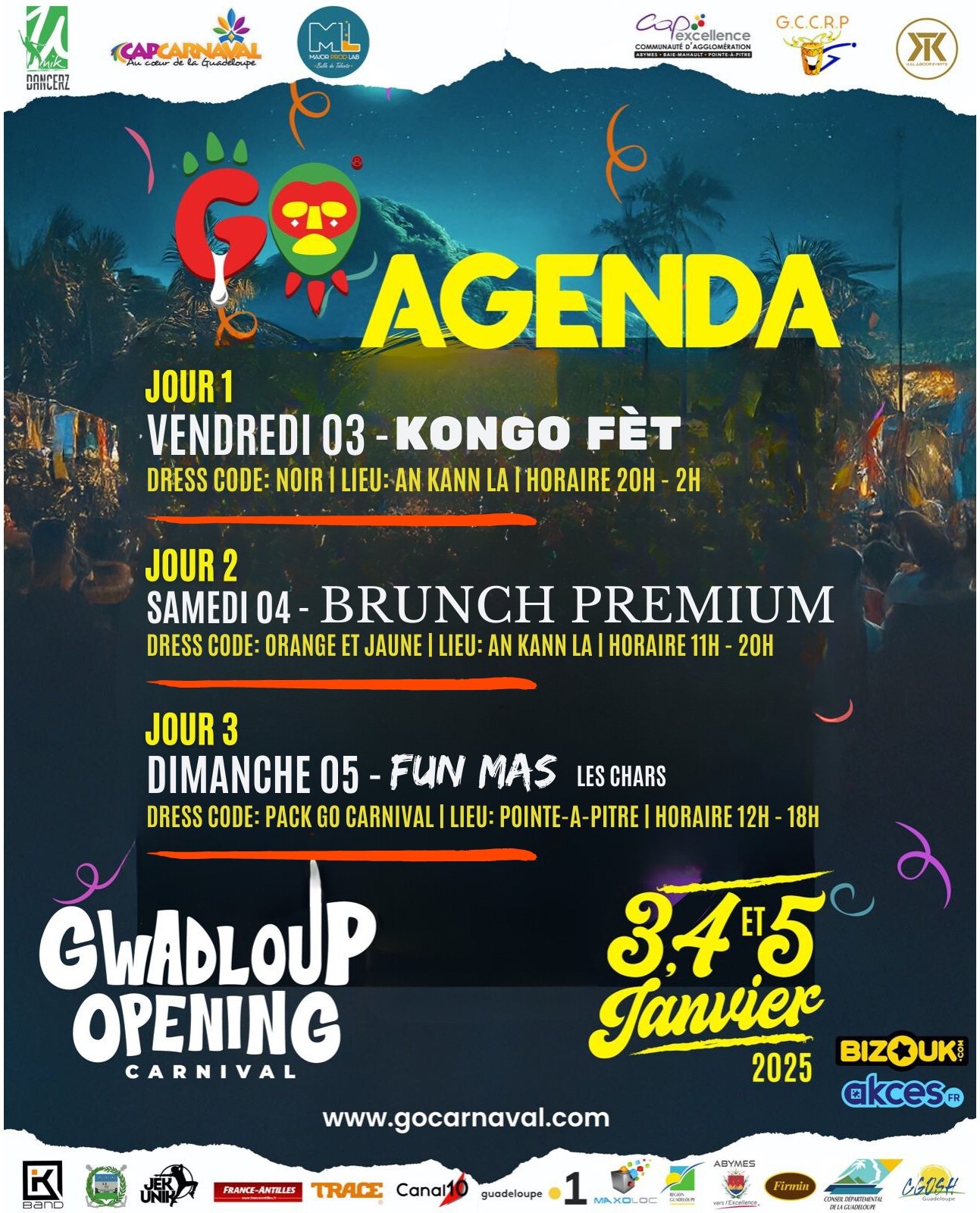 programme gwadloup opening carnaval